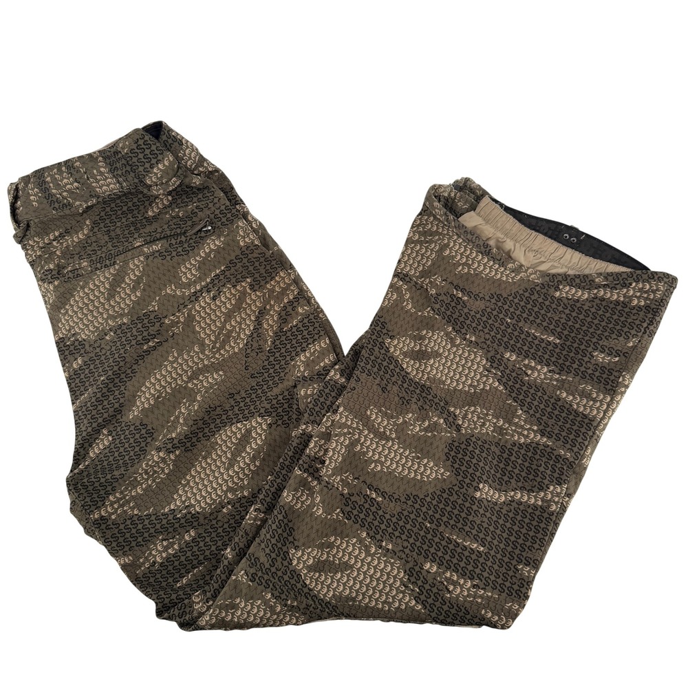 DC Shoes Cargo Snowboard Pants Mens Medium Green Currency Camo Technical Fleece